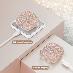 Visoom AirPods 4th Gen case charging through wireless pad with port access