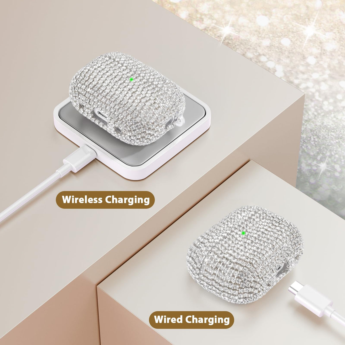 Visoom AirPods Pro case clips to bags for easy access.