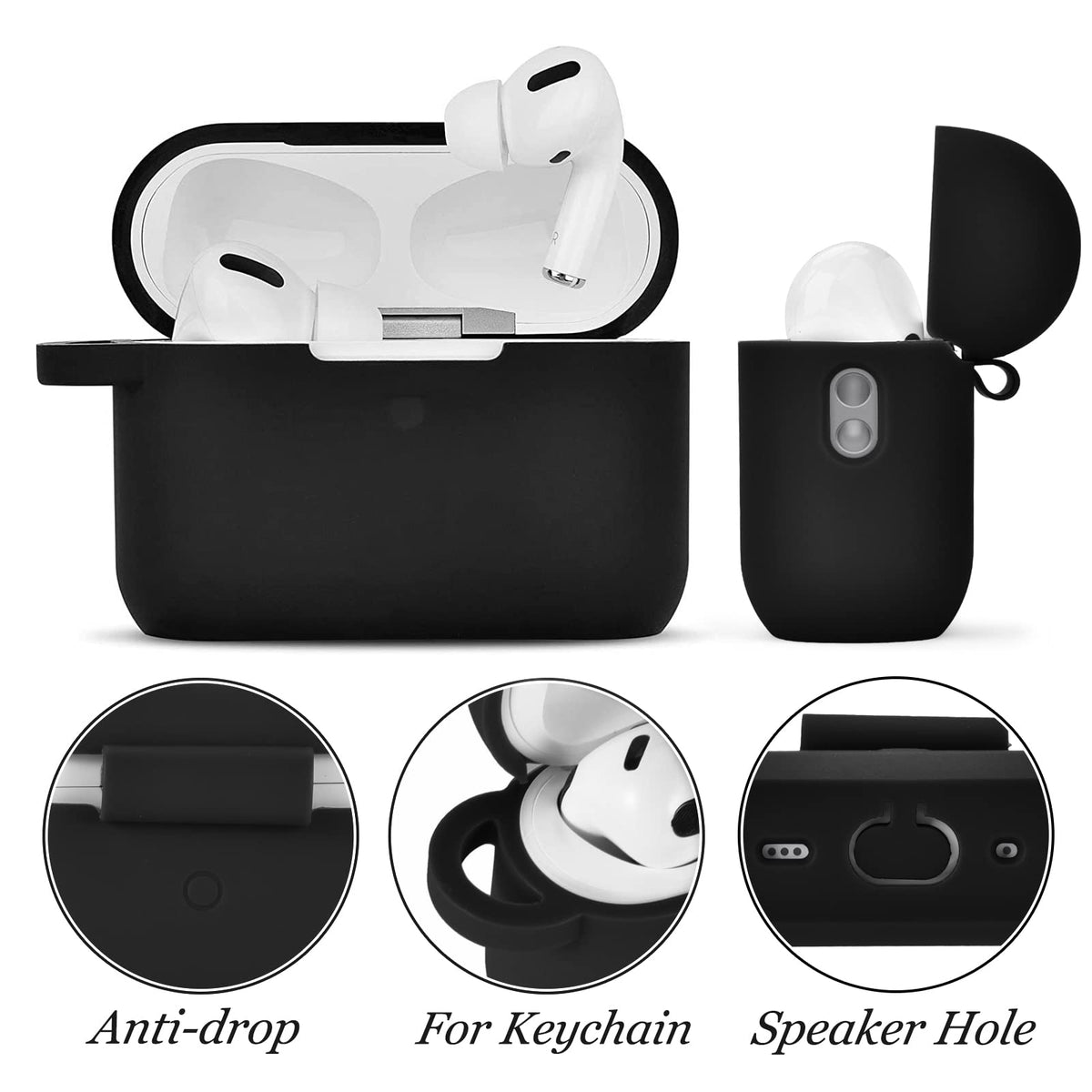 VISOOM silicone AirPods Pro case offers soft touch protection.