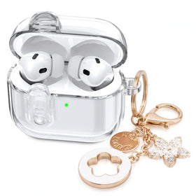 VISOOM AirPods Pro 2 clear case front view showing crystal TPU clarity