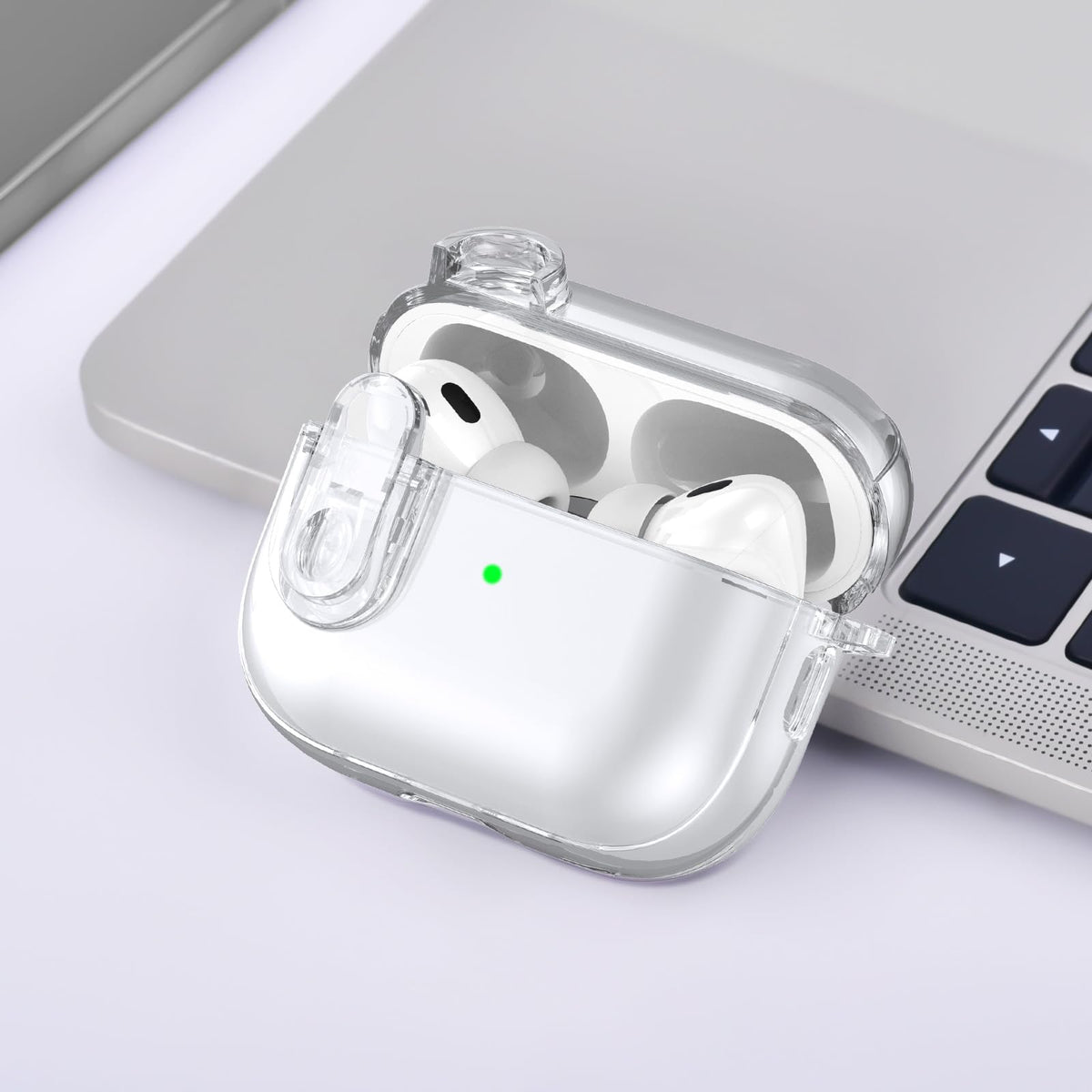 VISOOM AirPods Pro 2 case with five-leaf clover keychain