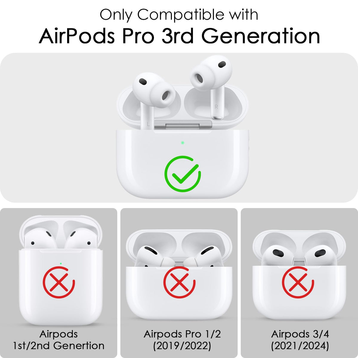 Visoom AirPods Pro 3 case protective layer close-up shows reinforced durability.