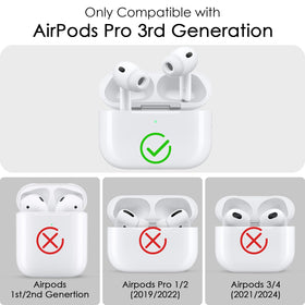 Visoom AirPods Pro 3 case protective layer close-up shows reinforced durability.