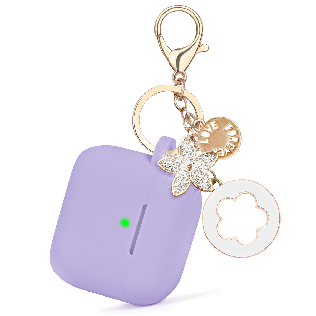 Visoom AirPods 4 case includes a detachable keychain for bags or belts