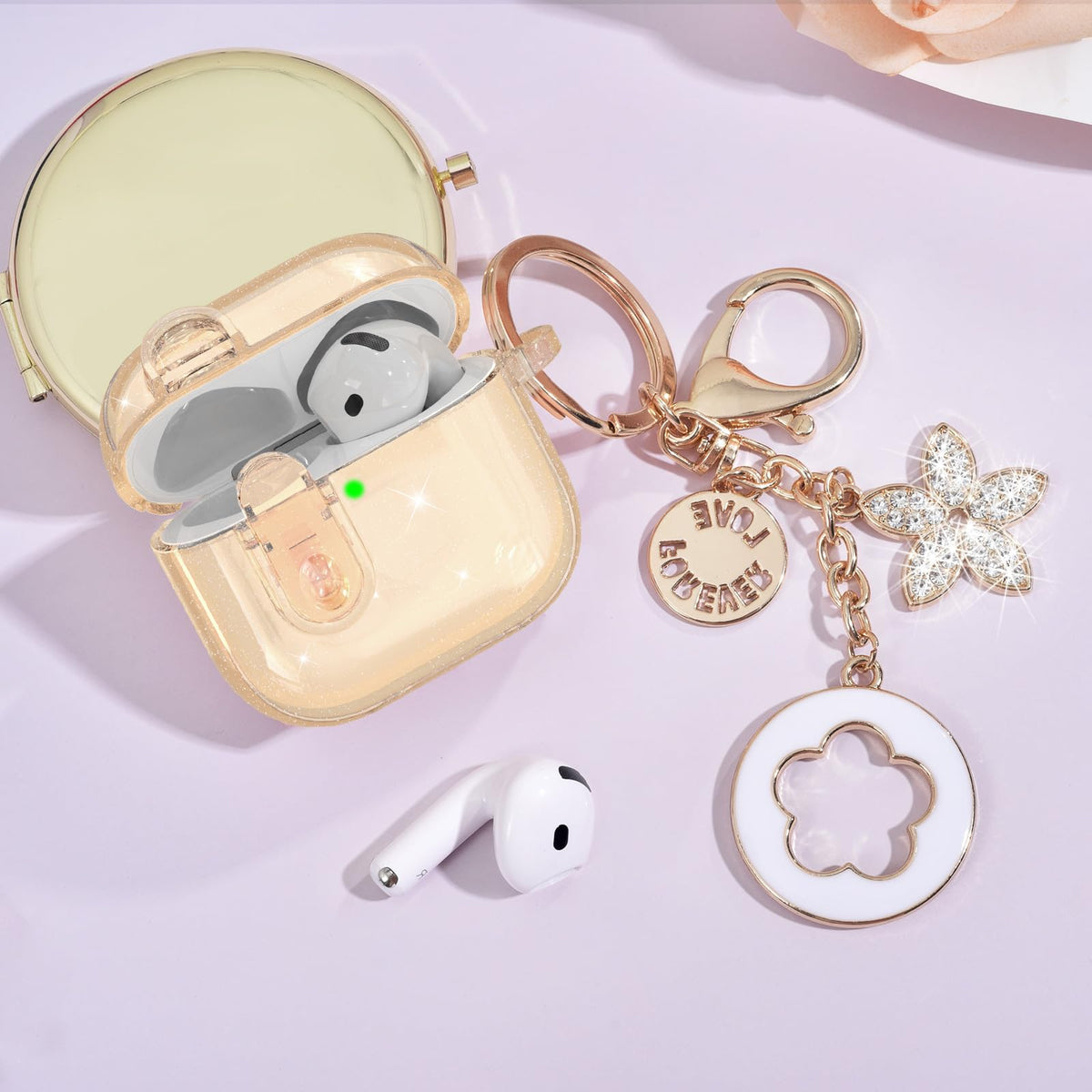 Visoom AirPods 4 khaki color case complements outfits and protects