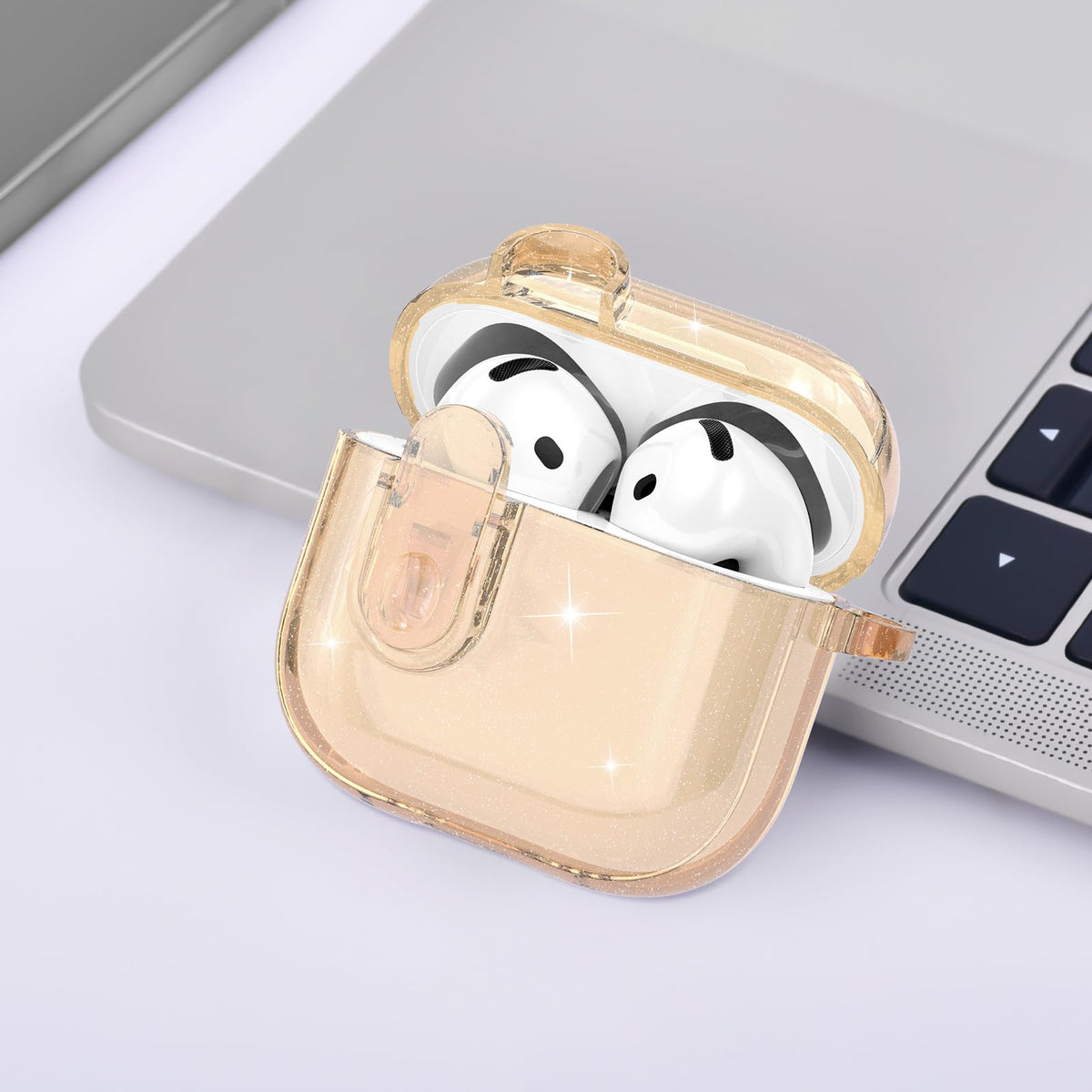 Visoom AirPods 4 soft TPU case resistant to scratches and sweat