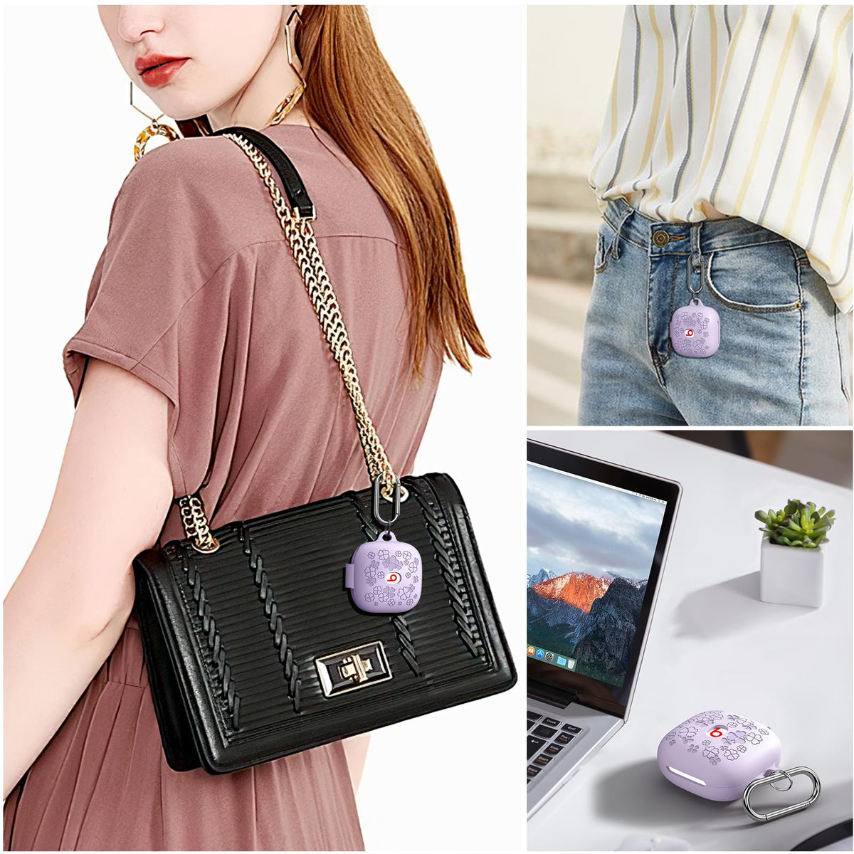 Wireless charging compatible VISOOM case with LED visible