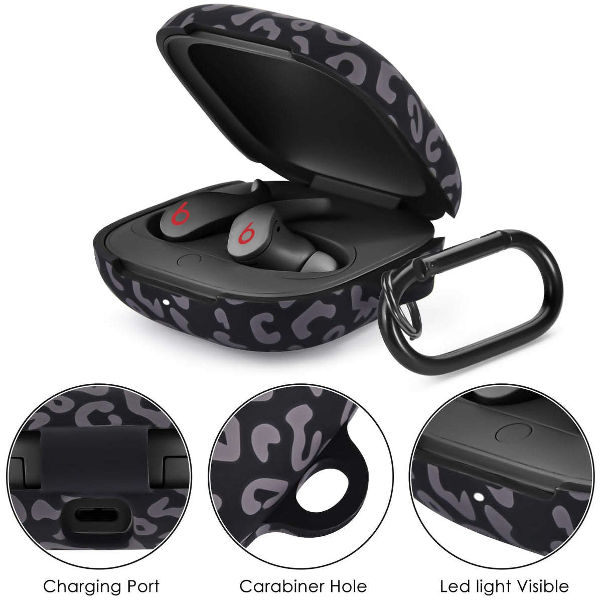 Visoom Beats Fit Pro case allows charging from the bottom without removal.