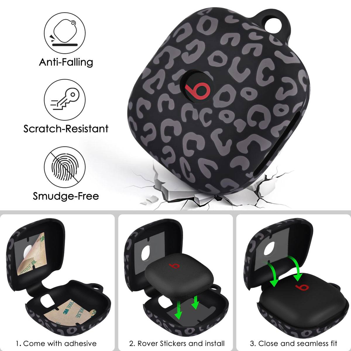 Visoom Beats Fit Pro case includes stickers to customize fit.
