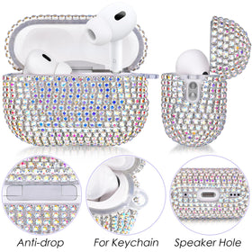 Visoom Bling Case for AirPods Pro 1st Gen keeps glittery style and sturdy coverage