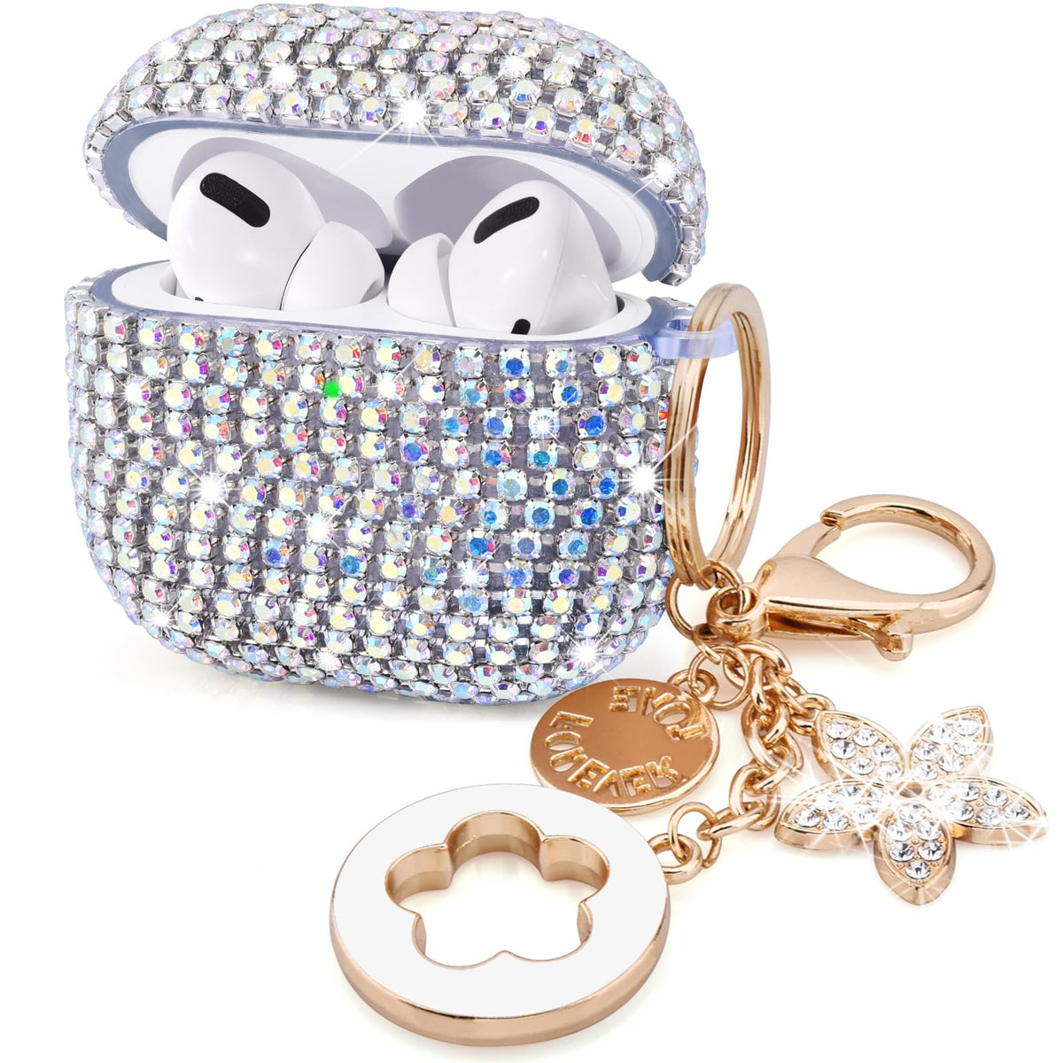 Visoom Bling Case for AirPods Pro 2nd Gen with sparkle and protection