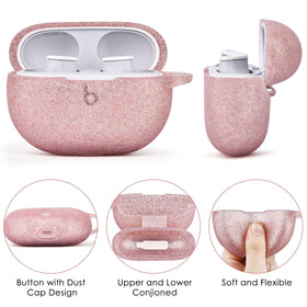 VISOOM silicone texture close-up highlighting shock-absorption and easy cleaning benefit