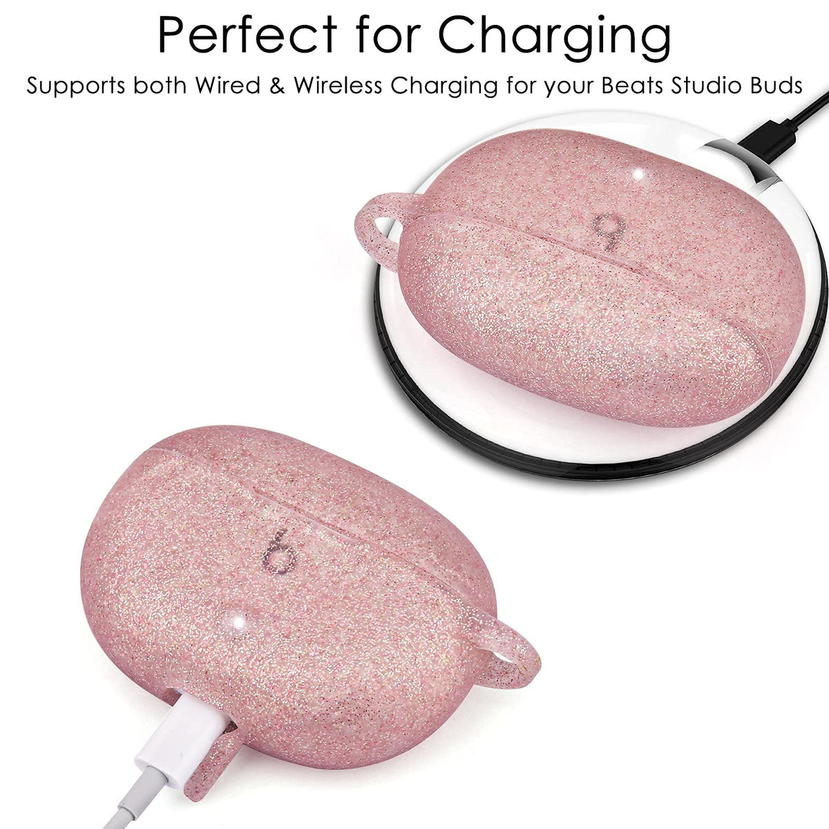 VISOOM case with Beats LED visible demonstrating status-readability while charging benefit