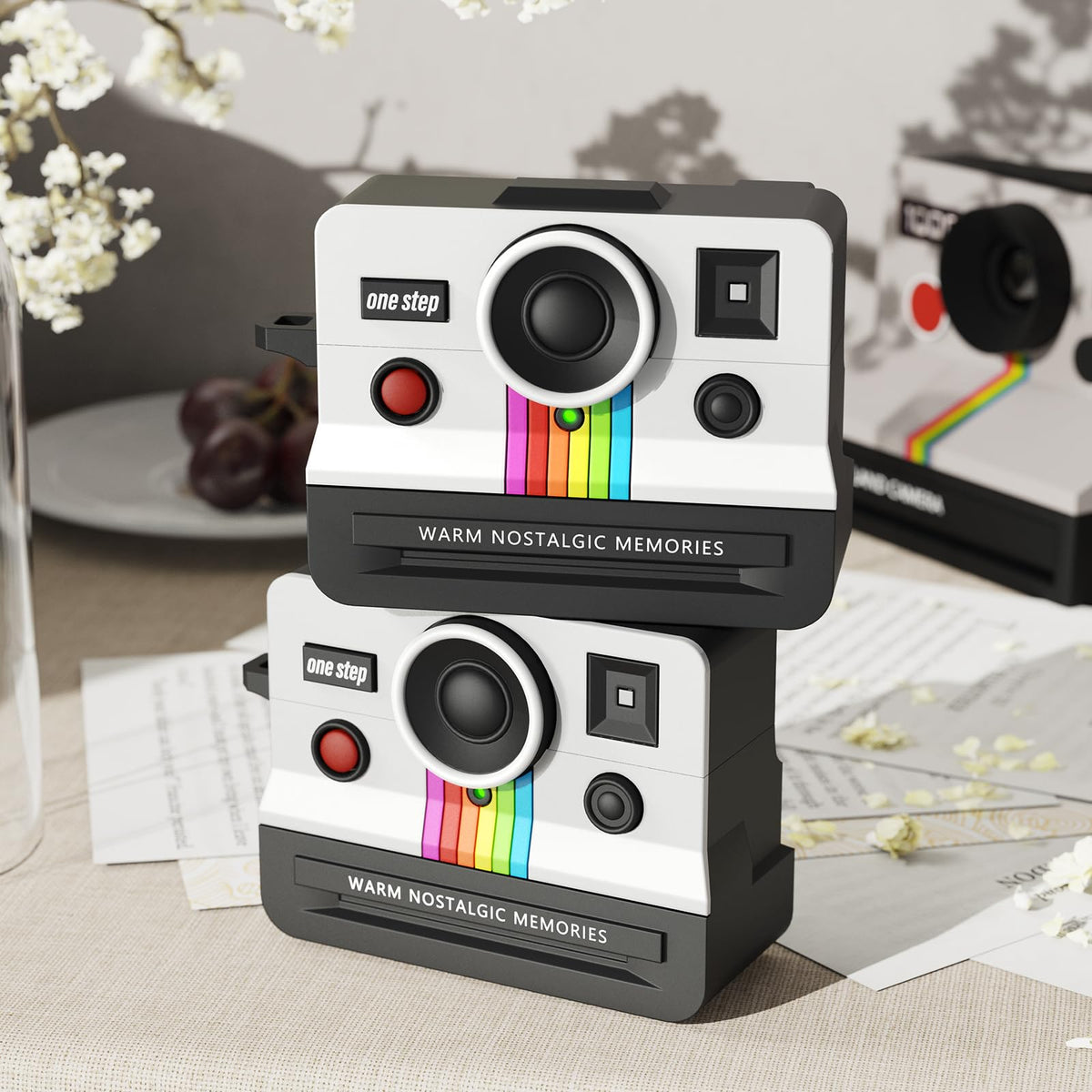 Gift-ready AirPods Pro 3 case with Polaroid vibe.