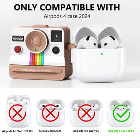 VISOOM Polaroid AirPods 4 case back view with Polaroid motif detail.