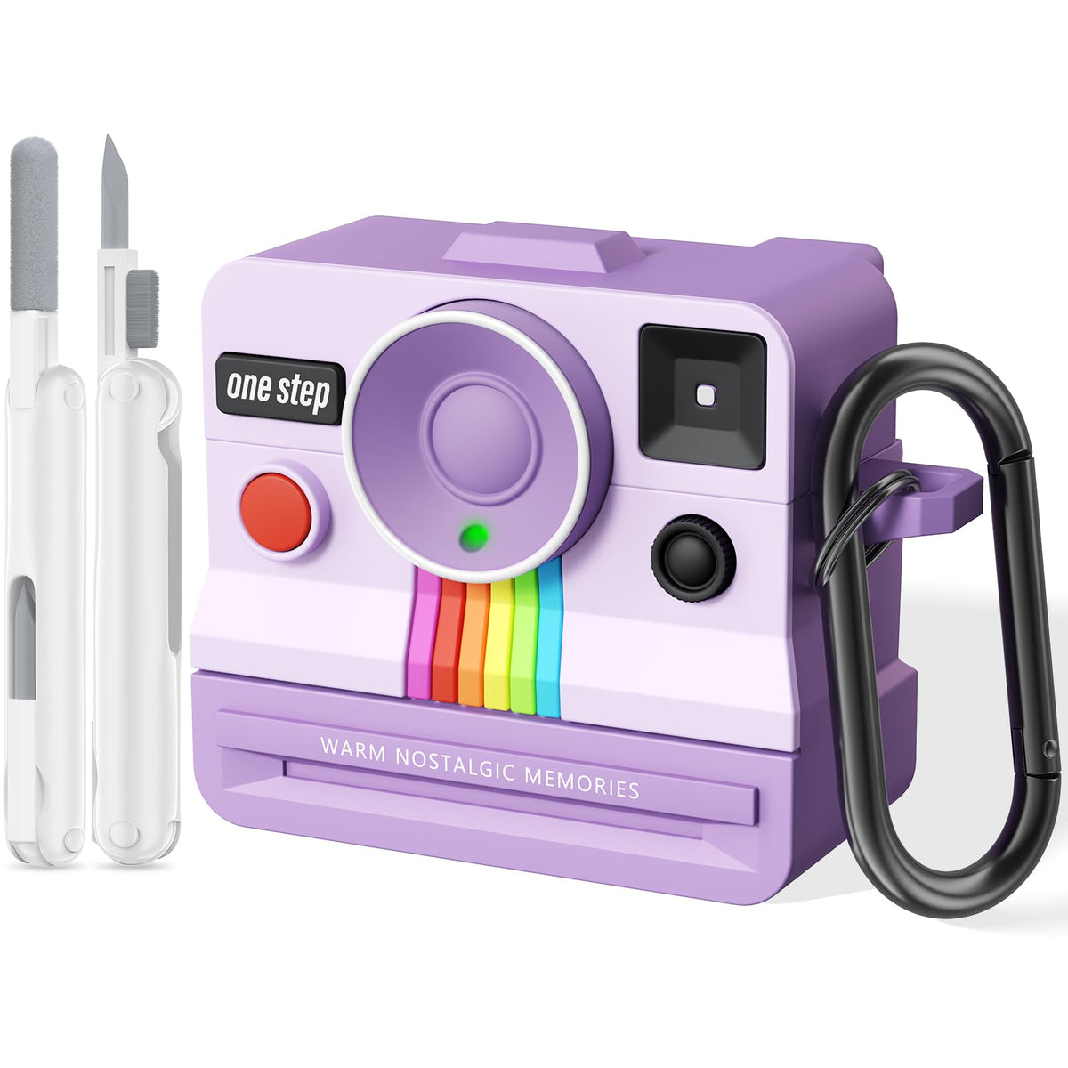 VISOOM Polaroid AirPods Pro 3 case front view with retro grip protection