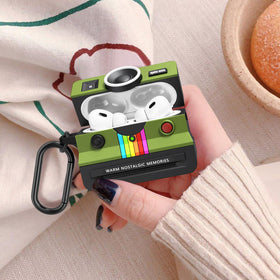 VISOOM Retro Case for AirPods Pro side view showing snug fit.