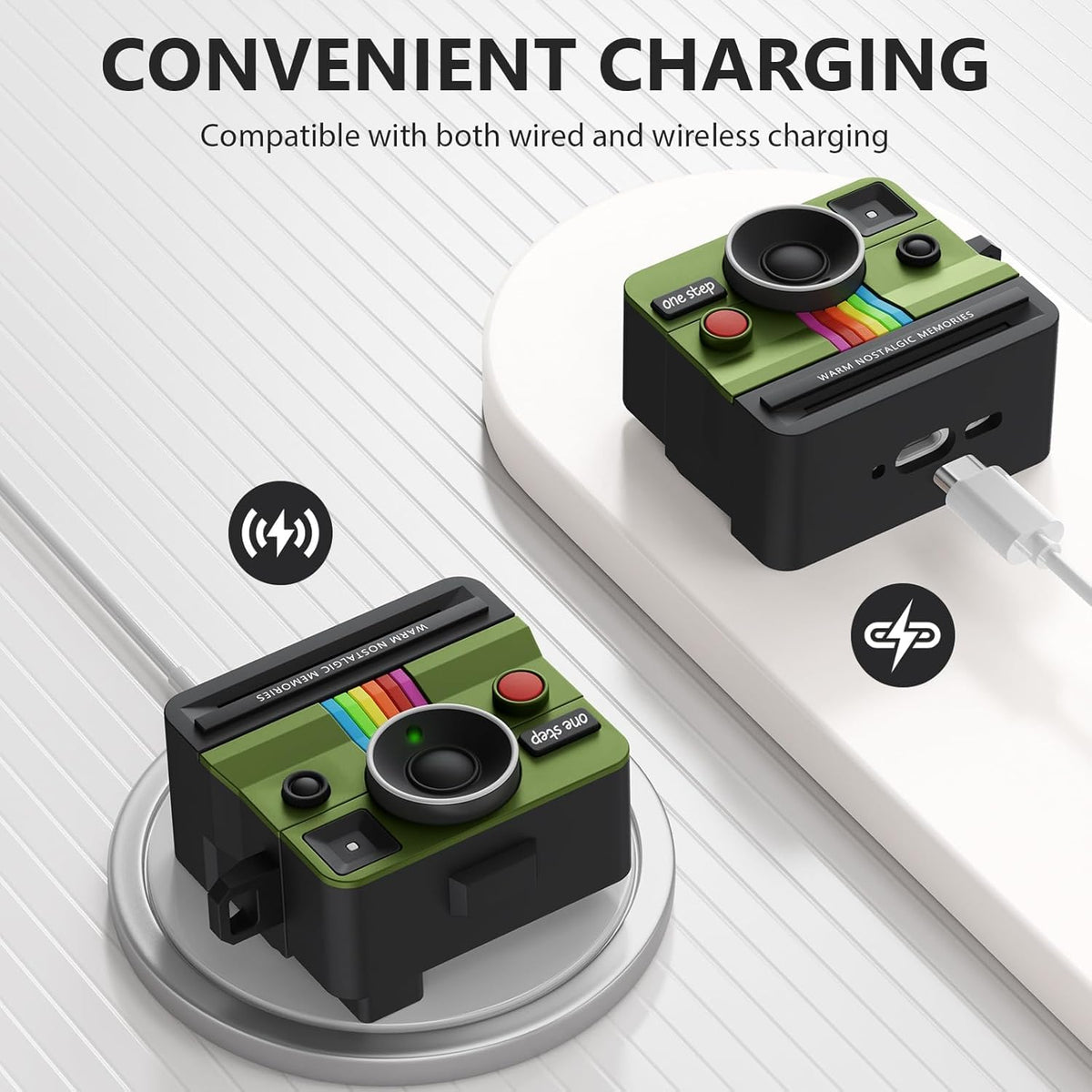 VISOOM Retro Case split-design detail highlighting easy access.
