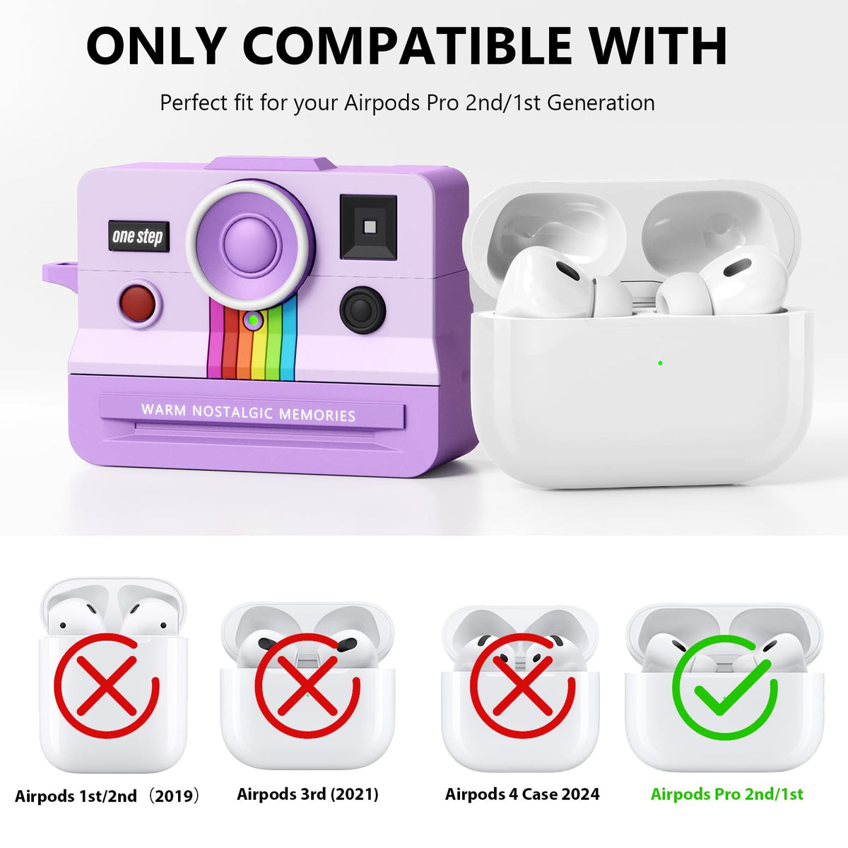 Visoom AirPods Pro 2 compatibility badge on retro packaging.