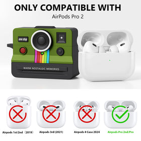 VISOOM Water-repellent silicone AirPods Pro case in green.