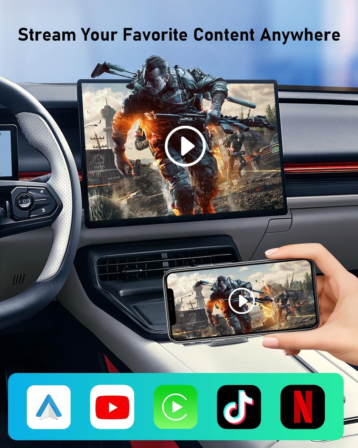 Visoud Magic AI Box auto-connect in 3–5 seconds after entering the car