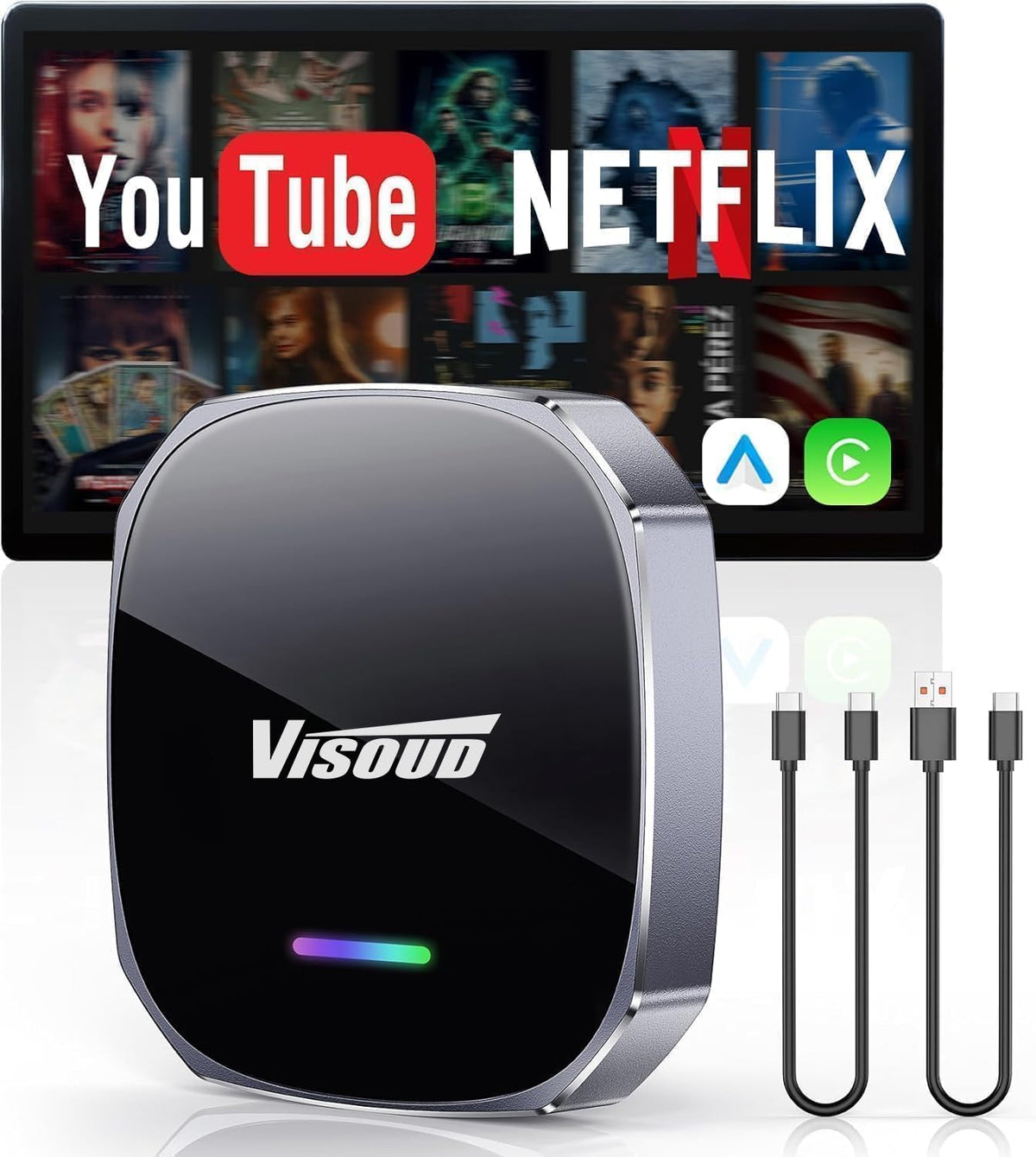 Visoud Magic AI Box front view with aerospace aluminum chassis for durability
