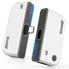 Visoud wireless HDMI transmitter showing cable-free screen sharing for Type-C devices