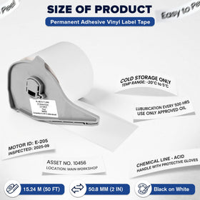 VitaFlow Tool extreme temperature label withstands cold and heat