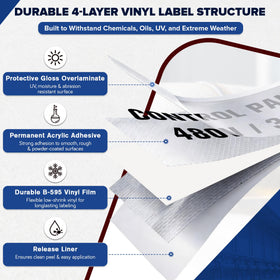 VitaFlow Tool permanent acrylic adhesive close-up on tape edge
