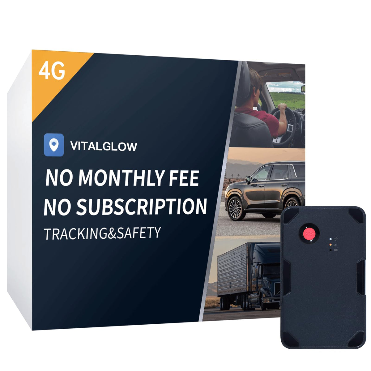 VITALGLOW GPS Tracker no-subscription design enables hassle-free vehicle monitoring