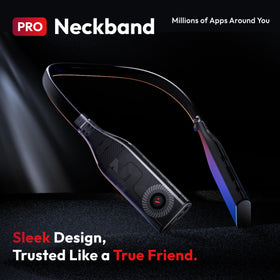 VITURE Pro Neckband featuring built-in AI tools and the Hey Vizard assistant