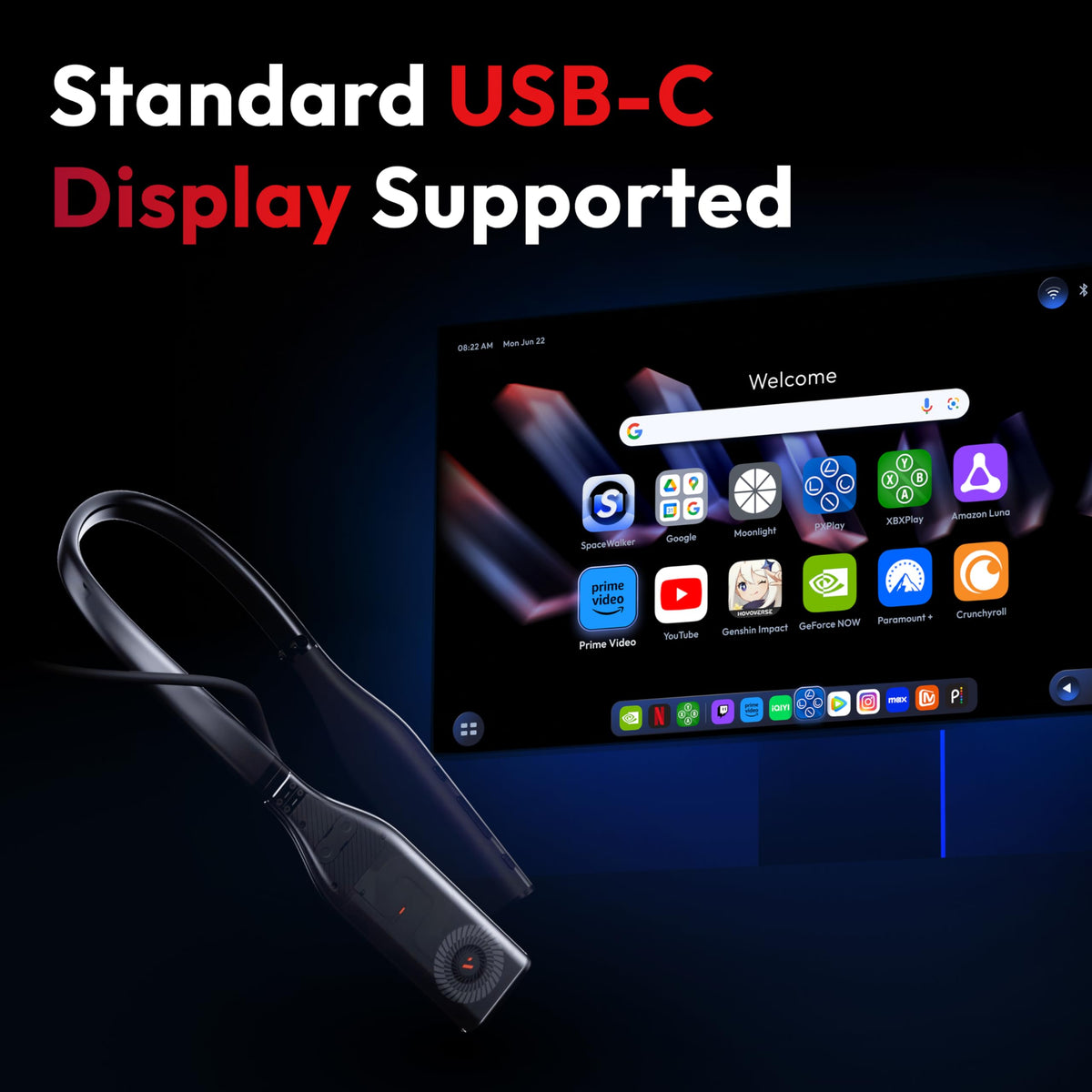 VITURE Pro Neckband enabling remote play and cloud gaming on the go