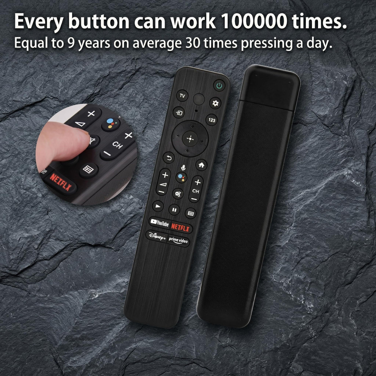 Quick access buttons for YouTube Netflix Disney Plus on VIVCASE remote
