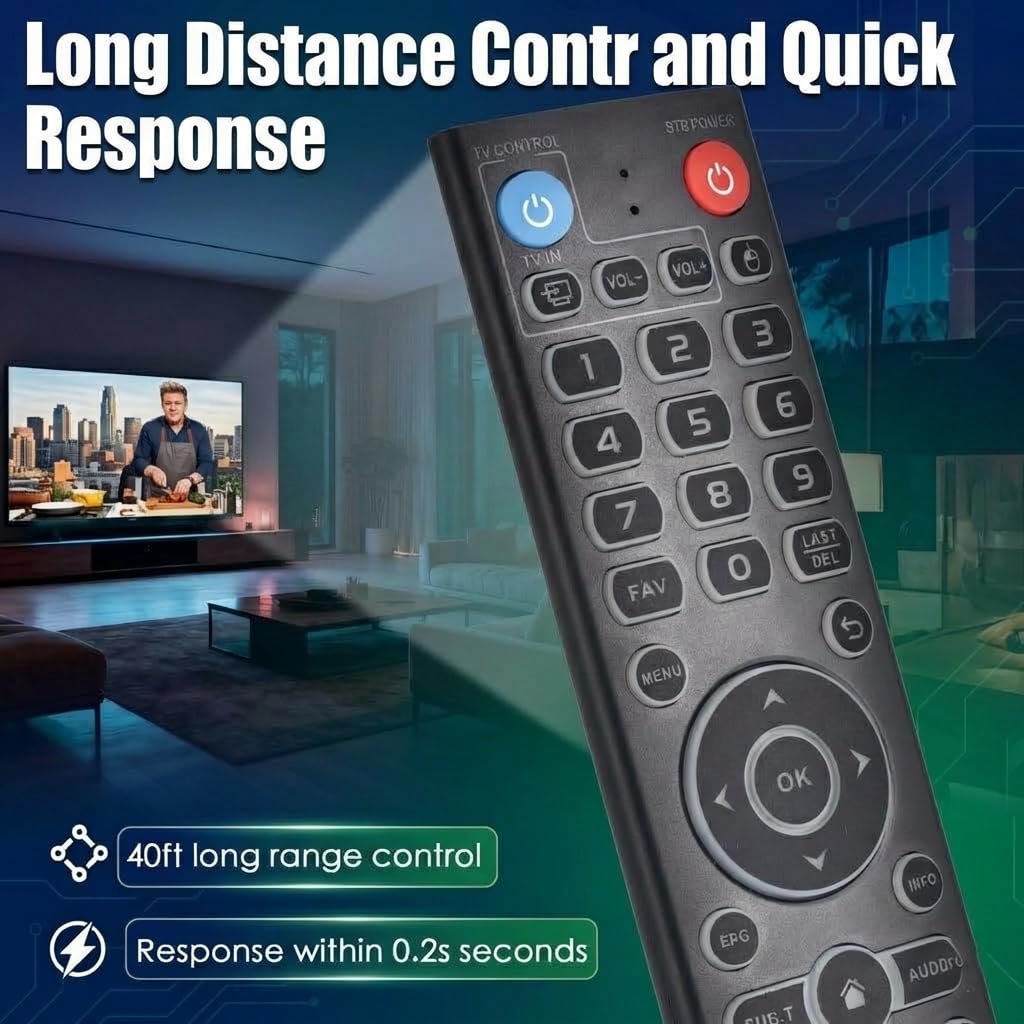 VIVCASE remote held in hand to show size and comfortable ergonomic grip