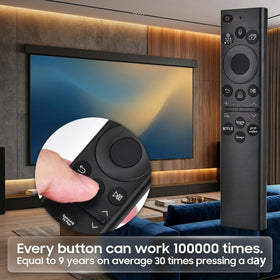 VIVCASE remote held in hand to show compact scale and ergonomic benefit
