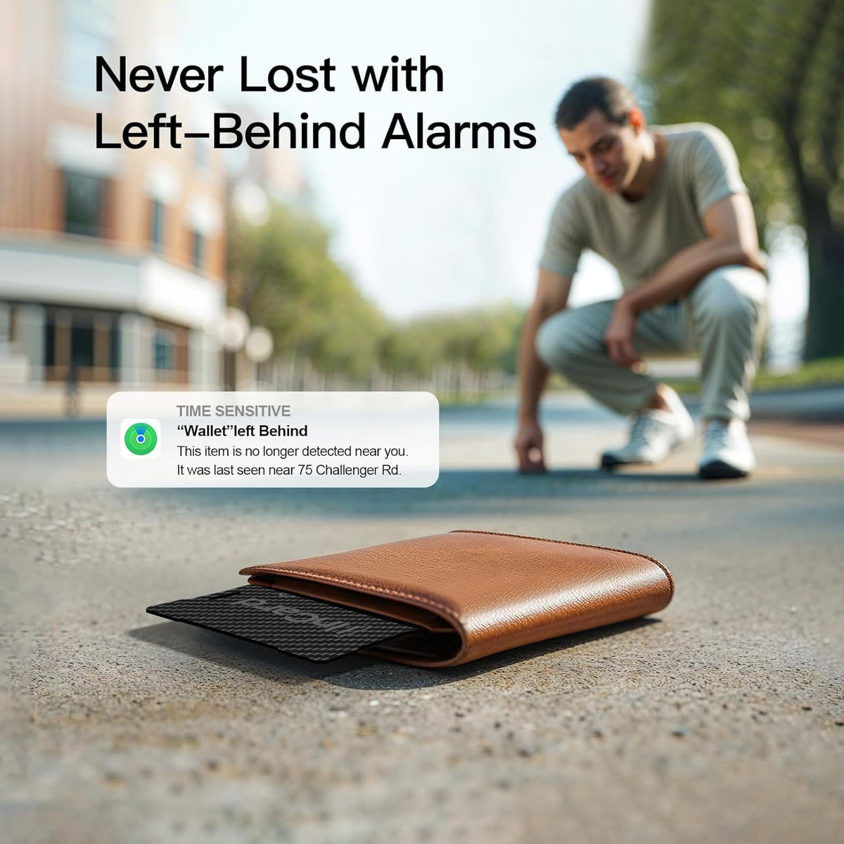 Vivitagx 90dB alarm sounds loudly through obstacles for easier finding.