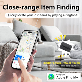 Vivitagx Tracker card showing extended Bluetooth range for easy locating.