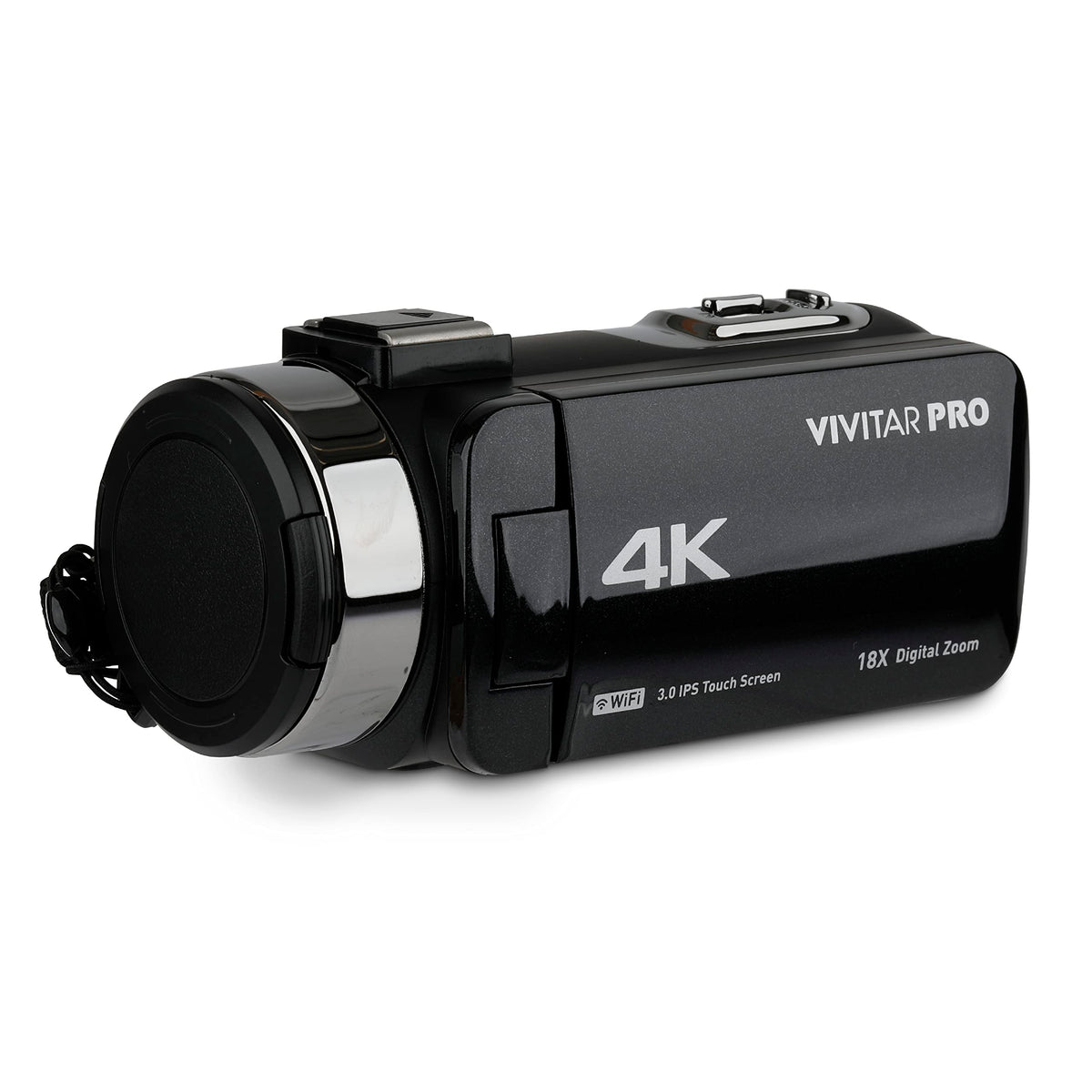 Vivitar 4K video camera front view for crisp vlogging in varied settings