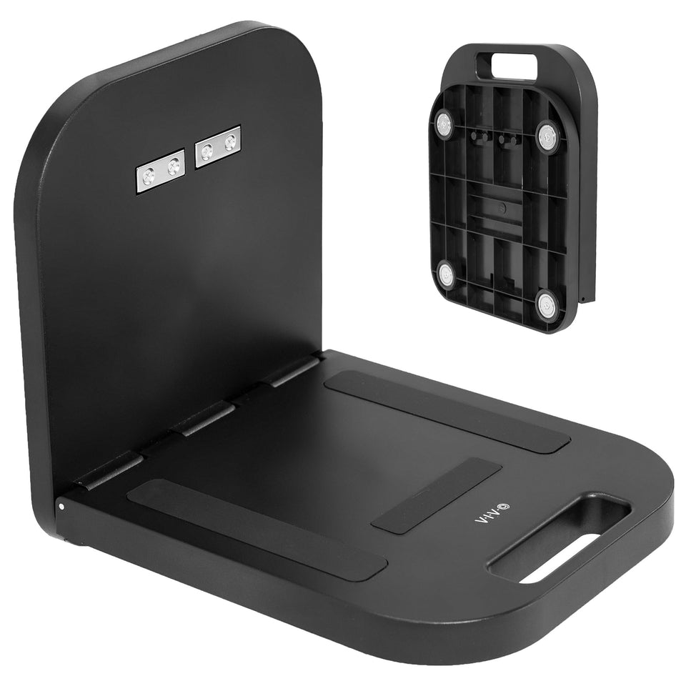 VIVO black magnetic workstation mounted on steel wall for instant workspace