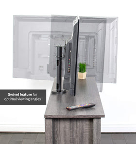 VIVO closeup of keyhole mount pattern enabling fast, secure TV attachment