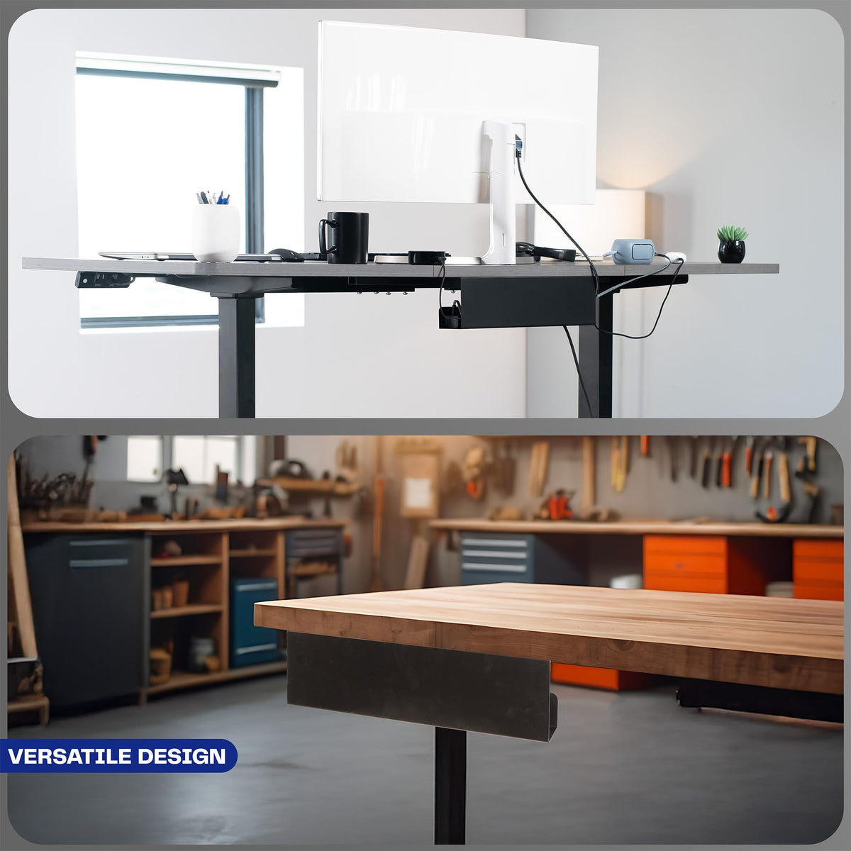 VIVO clutter-free setup reduces desk distractions and improves focus.