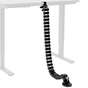 VIVO front view of clamp-on cable organizer showing neat desk benefit
