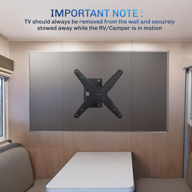 VIVO lifestyle shot in campsite interior showing durable mount for traveling campers benefit