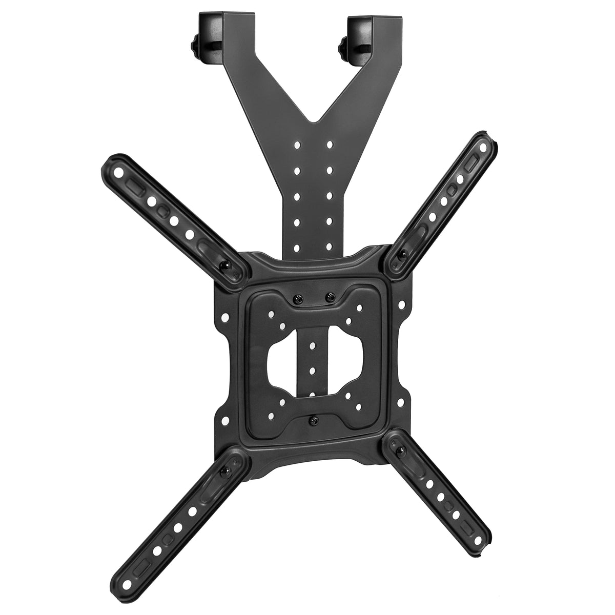 VIVO loft hanger front view showing full bracket and clamps, secure mount benefit