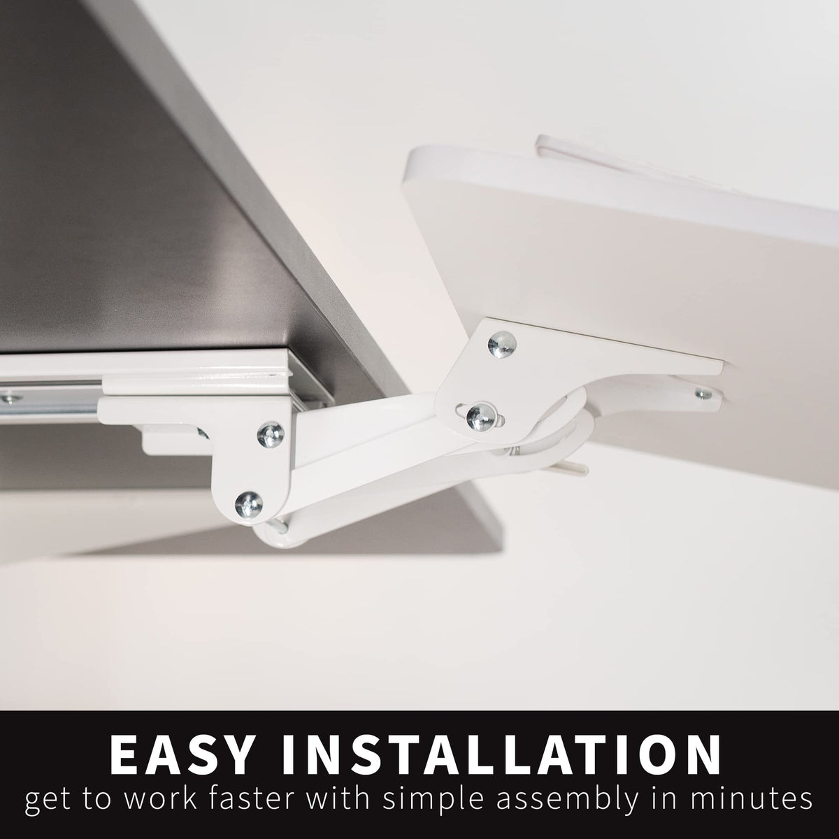 VIVO MOUNT-KB03W compatible with most desks, with spacer for adjustable frames