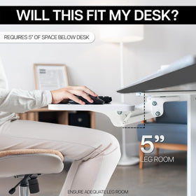 VIVO MOUNT-KB03W 5-inch height adjustment helps align wrists and posture