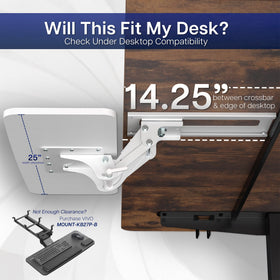 VIVO MOUNT-KB03W keyboard slide track enables easy forward-and-back positioning