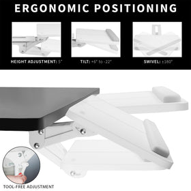 VIVO MOUNT-KB03W platform 25x10 inches provides roomy space for keyboard and mouse