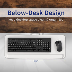 VIVO MOUNT-KB03W white finish complements modern desks and applications