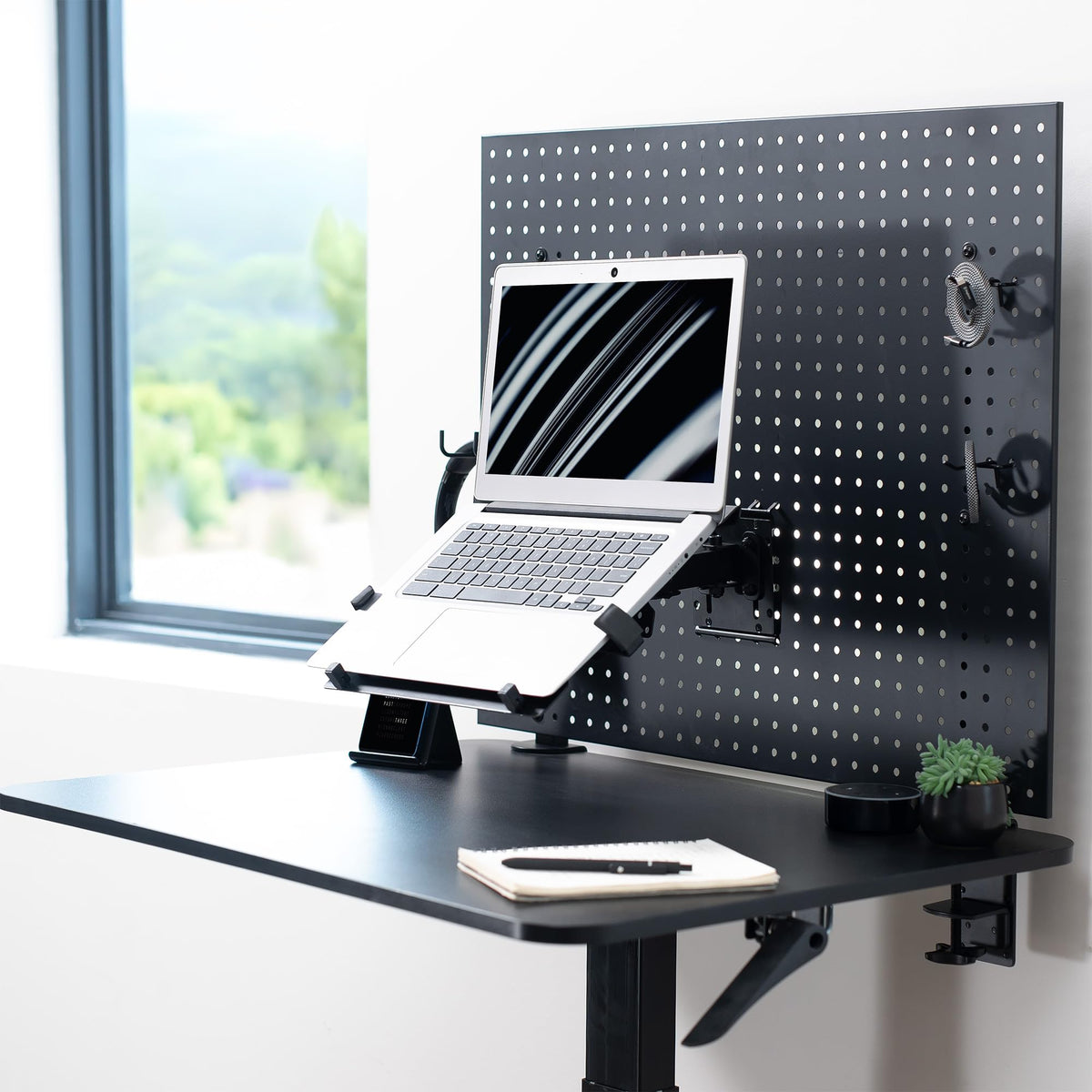 VIVO demonstrating tilt swivel and rotation for ergonomic positioning